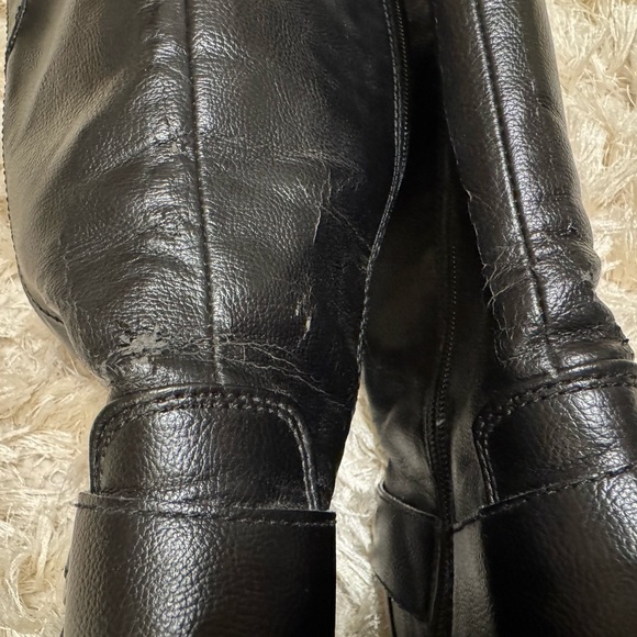 USED BOC Born Concept Lara Black Knee High Leather Black Boots C50409 Size 9 - Picture 6 of 16